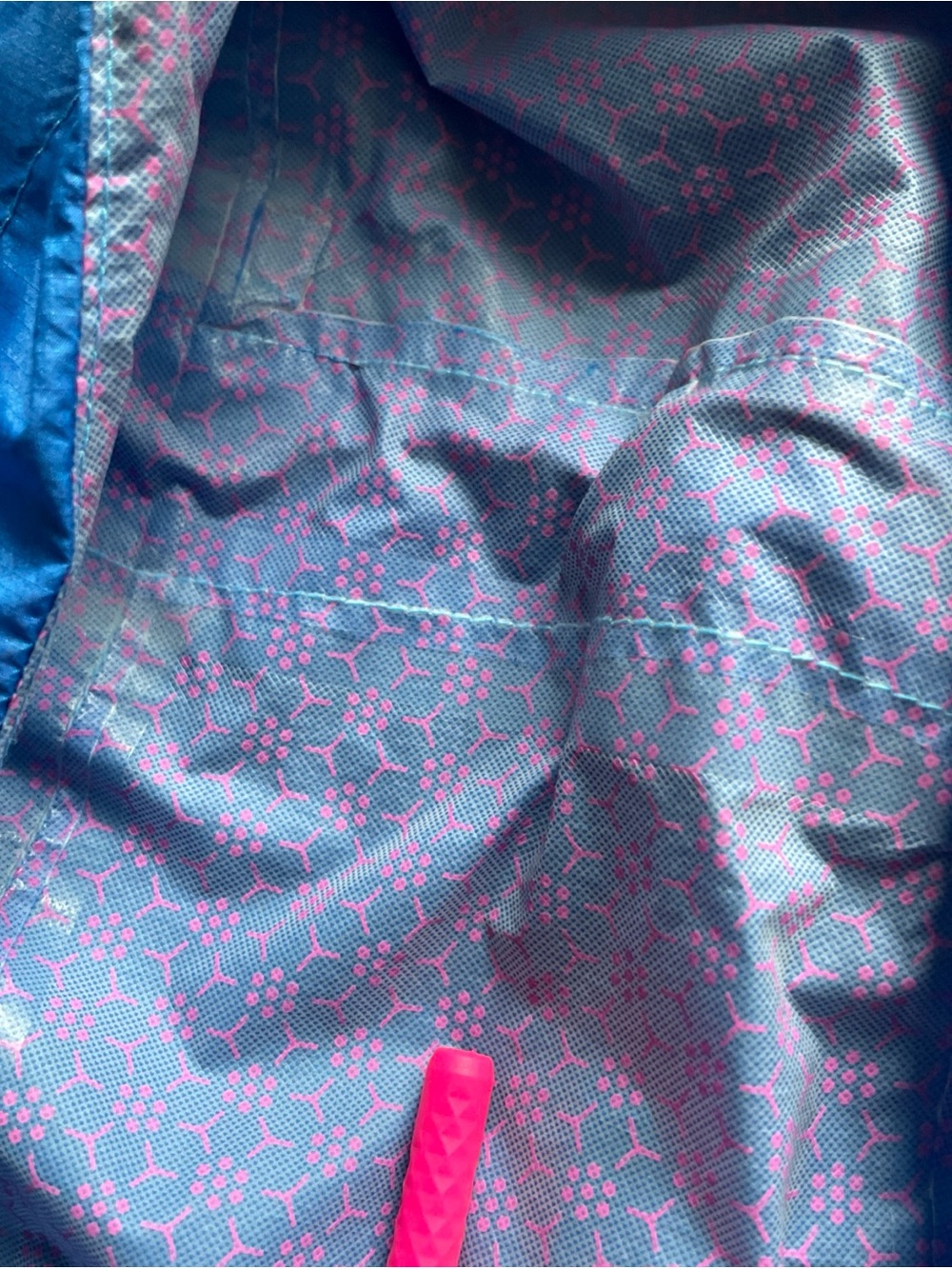 The North Face HyVent 2.5L Rain Jacket Women Medium Blue Waterproof Hooded Shell - Picture 10 of 16